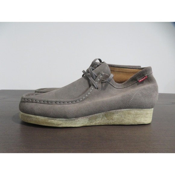Clarks Shoes Mens Size 12 Gray Suede Wallabee Chukka Crepe Sole Casual Comfort main image 2
